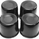 RTrhinotuning 4.25 Inch Center Caps Black Trailers Wheel Center Caps for Rims Push Through Hub Covers for Trucks Trailer Camper RV, 4.25" Center Hole, 3.66" Height
