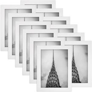 5x7 Picture Frames White Set of 12 for Wall Gallery Collage Photo Frames or Tabletop Display
