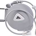 Retractable Garden Water Hose Reel Storage Gun Rewind Wall Mount 32Feet/65Feet/100Feet (32 Feet)