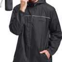 SWISSWELL Rain Jacket Men Waterproof Windbreaker Packable Lightweight Hooded Raincoat for Golf Cycling Hiking (XX-Large)