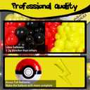 128Pcs Red Black Yellow Balloons Arch Garland Kit, with Cartoon Flash Lightning Foil Balloon,for Superhero Theme Race Car Cartoon Boy Birthday Baby Shower Party Decoration Supplies