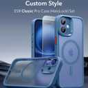ESR for iPhone 16 Case (4 in 1) Set, Translucent Matte Case with Screen Protector, Compatible with MagSafe, Military-Grade Protection, Classic Series,Frosted Blue