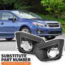 Fog Light Bezel Compatible with Impreza 2012-2014 Driver and Passenger Side Fog Light Cover with Chrome Trim 57731FJ030 57731FJ020 (Left and Right Side)