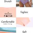 ROSYCORAL Womens Seamless Bikini Panties Soft Stretch Invisibles Briefs No Show Hipster Underwear cheeky 9 pack XS-L (L)