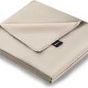 ZonLi 80"x87" Khaki Duvet Cover, Oeko-texCertified 100% Cotton, King Size RemovableDuvet Cover for Weighted Blanket