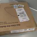 Hibbent Premium Round Toilet Seat with Cover Quiet Close, One-Click to Quick Release, Easy Installation Non-Slip Seat Bumpers, Slow Close Toilet Seat and Cover, Easy Cleaning-White Color