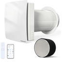 Heat Recovery Ventilator with Ceramic Heat Exchanger, Wall-Mounted Fresh Air System with WiFi/Remote Control for Home, Attic, Garage – Supply, Exhaust & Recirculation Ventilation Fan