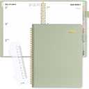 2 x SUNEE 2026 Planner, Weekly and Monthly Calendar Planner 9"x11.2"- 12 Month (January 2026 - December 2026), Vegan Leather Cover, Pocket, Bookmark, Notes, Monthly Tab, Sage Green