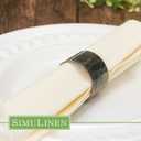 SimuLinen Champagne Linen Feel Disposable Dinner Napkins - Cloth-Like Kosher Napkins for Celebrations, Weddings, and Showers, 16"x16", Box of 50