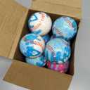 Seenelling 12 Pcs Baseball Ice Cream Drip Stress Balls 2 Colors 2.36 Inch Ice Cream Drip Stress PU Soft Foam Balls Baseball Party Gifts for Party Decorations Birthday Supplies