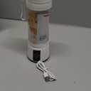 Portable Blender, White, Double-Click Start Button, Personal Size Smoothie Maker with Carrying Strap, USB Rechargeable