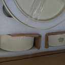 TheTerra Ceramic Dinnerware Sets for 4, 12 Pieces Porcelain Lightweight Speckled Plates and Bowls Sets, Scratch Resistant Dish Set, Oven & Microwave & Dishwasher Safe