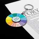 2 x Color Wheel Keychain - What To Eat Spinning Key Chain - Funny Aesthetic Arts Gifts for Artists