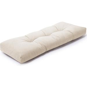 DANGHOOGY Indoor Bench Cushions, Tufted High-Density Foam Cushions for Indoor Furniture, Soft Bench Seat Cushion with Non-Slip Bottom, 36" X 14" X 4 (Cream)
