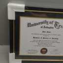 FramePro 11x14 Diploma Frame with Black over Gold Mat, 14x17 Certificate Frame, Real Wood with Gold Trim, Black Frame with Arcylic