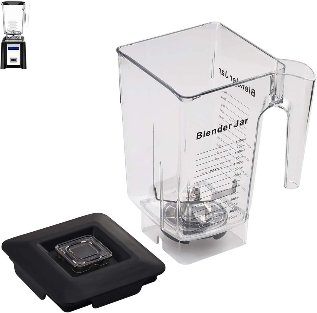 90oz WildSide+ Jar for Blendtec, replace 570 575 625 650 725 759 800 825 885 etc, wide compatible with Classic/Designer/Professional/Commercial Series Container Pitcher Cup