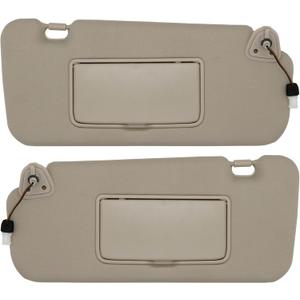 Driver & Passenger Side Sun Visor Compatible with Nissan Murano 2009 2010 2011 2012 2013 2014 Sunshade Replacement # 96401-1AA1B 96400-1AA1B(Beige)