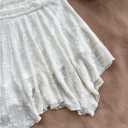 Floerns Women's High Waisted Asymmetrical Ruffle Skirts Ruched Flowy Mini Skirts (L)