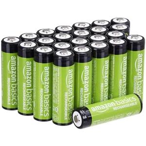 24-Pack Rechargeable AA NiMH Batteries, 2000 mAh, 1.2V, Low Self Discharge, Pre-Charged, Recharge up to 1000x Times