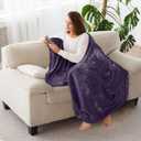 Utopia Bedding Fleece Blanket Throw Size Purple 300GSM Luxury Anti-Static Fuzzy Soft Microfiber Blanket for Couch, Sofa and Bed (50x60 Inch)