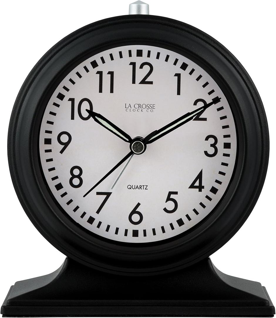 LaCrosse 617-3014 Mantel Alarm Clock, Black