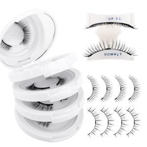 4-Pairs Reusable Magnetic Eyelashes with Applicator: Natural Look, Reusable, No Glue or Liner Needed, Wendy, 079+B01-1