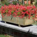 Grunyia Artificial Flowers, 20 Bundles Outdoor Fake Flowers for Decoration UV Resistant Faux Plastic Plants Garden Porch Window Box Dcor(Red)