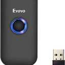 Eyoyo Mini 1D Bluetooth Barcode Scanner, 3-in-1 Bluetooth & USB Wired & 2.4G Wireless Barcode Reader Portable Bar Code Scanning Work with Windows, Android, iOS, Tablets or Computers (Black)