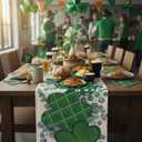 3 Pcs Farmhouse Holiday Table Runner Set Heart Valentines Day Shamrocks St. Patrick's Day Easter Egg Table Runner for Home Dining Room Kitchen Decor, 13x72 Inch(Eucalyptus Leaf)