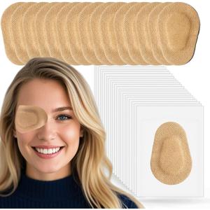 45 Pcs Adhesive Eye Patches for Adults, Medical Eye Patch Disposable Breathable Eyepatch for Amblyopia Lazy Eye Latex Free Adhesive Bandages for Adults, Regular Size 3.32.3 inches, Nude Color