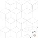 The Tiles Plaza Rhombus Backsplash Tile for Kitchen Peel and Stick, Stone Composite Self Adhesive Tiles, 3D Cube Wall Tile for Kitchen, 12 x 13 Inch 10 Sheets White