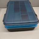 Tackle Box Fishing Tackle Box Large Tackle Storage Box for Fishing Tackle Box Organizer Double-sided Tacklebox with Dividers Fishing Tackle Storage Boxes with Handle (Blue)