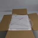 IBUYKE Stool Chair with Storage Space, Footrest Footstool Ottoman, Small Side Table, with 4 Metal Legs, with Anti-Slip Feet, for Makeup Room, Bedroom, White, Faux Fur LG-50W