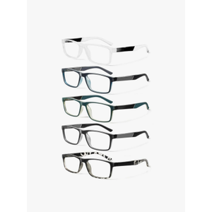 SIGVAN 5 Pack Reading Glasses Blue Light Blocking Readers for Men Women with Spring Hinge Computer Rreading Glasses +2.0