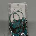 Crunchy Fashion Bollywood Style Party Wear Bohemian Orange Beaded Tassel Earrings for Women