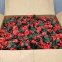 KHOYIME 18 Pack 144 FT Artificial Flower Garland, Fake Red Roses Vines Silk Flowers Faux Plastic Outdoor Hanging Floral Ivy Garland Decoration for Wedding Arch Bedroom Home Wall Backdrop Room Decor, 18pcs