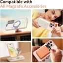 360 Spin Magnetic Stand (Pro-Version) for iPhone 16 Pro Case (Compatible with MagSafe) [Military Drop Protection] Matte Translucent Shockproof Protective Phone Case 6.3'', Desert Titanium