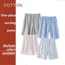 LAROTSUBA Bedridden Patient Clothing, Full Open Patient Care Pants, Unisex Fracture Pants, Patient Care Trousers for Home Care/ Fracture/ Surgery Patients(Men, Square, Grey, XL)