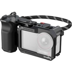 SmallRig Handle Grip Kit for DJI Osmo Action 5 Pro / 4/3 with Cage, Street Photography Grip for DJI, Quick Release, Shutter Button, Cold Shoe, Wrist Strap, 1/4 Threaded Hole for Tripod Selfie Stick, Handle Grip Kit