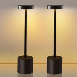 Rechargeable Table Lamps, 5200 mAh Capacity, 3 Color Temperatures and Stepless Dimming, Portable Battery Operated LED Desk Lamp for Bedroom/Dining Room/Bars/Terrace