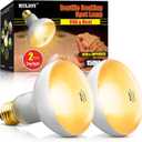 MIXJOY 150W Reptile Heat Lamp Bulbs, 2Pack Heat Lamp Bulbs for Reptiles Basking Bulbs UVA Daylight Basking Light Amphibians Heating Lamp Emitter for Lizard, Tortoise, Bearded Dragon Gecko, Chicken