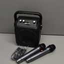 Karaoke Machine, Portable Bluetooth Speaker with 2 Wireless Microphones for Adults & Kids with Lights, Karaoke Microphone with PA System Supports USB/TF/FM/AUX for Home Party Home System Packages (Black)