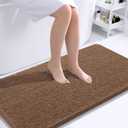 OLANLY Bathroom Rugs 44x24, Extra Soft Absorbent Chenille Bath Rugs, Rubber Backing Quick Dry, Machine Washable Bath Mats for Bathroom Floor, Tub and Shower, Home Decor Accessories, Mocha