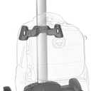 Backpack Trolley, Wheeled Cart Aluminum Alloy, Folding Trolley Cart for Schoolbag, 6 Wheels Luggage Cart
