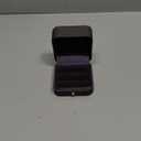 MYEBIUAI Ring Box Wedding Engagement Box Dark Gray, Square Leather Velvet Jewelry Ring Bearer Box, Premium Gorgeous Vintage Double Slots Ring Box for Proposal, Ceremony, Anniversary, Gift