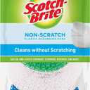 Scotch-Brite Non-Scratch Plastic Scrubbing Pads, Cleans Dishes Without Scratching, 3 Scrubbing Pads, Pack of 12