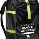 Upgrade Stroller Bag for Airplane: 46" H x 24" W x 15" D Large Stroller Cover with Shoulder Handle for Air Travel, Travel Essentials for Single, Double, Jogging Stroller, Chicco, UPPAbaby, Evenflo