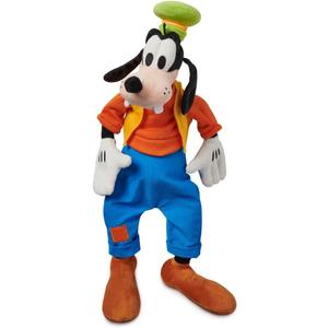 DISNEY STORE Official Goofy Medium Soft Toy for Kids, Cuddly Character with Fuzzy Texture and Embroidered Details, Patched Trousers and Felt Teeth,Disney Plushy Suitable for All Ages.