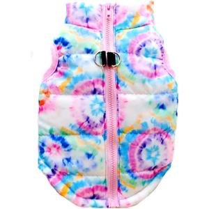 Winter Waterproof Windproof Reversible Dog Vest Coat Warm for Cold Weather Down Jacket Small Medium Dogs (Not Suitable Big Dogs) Y-1-rounds XS XS(Back:9.0'', Chest:13.5'', 3.0-5.0lbs)