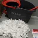 O-Cedar EasyWring Microfiber Spin Mop & Bucket Floor Cleaning System + 2 Extra Refills, Red/Gray
